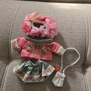 Chinese Traditional Floral Dress-Up Set for 17cm Labubu